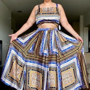 👑 CROP TOP AND SKIRT 👑 PLUS SIZE